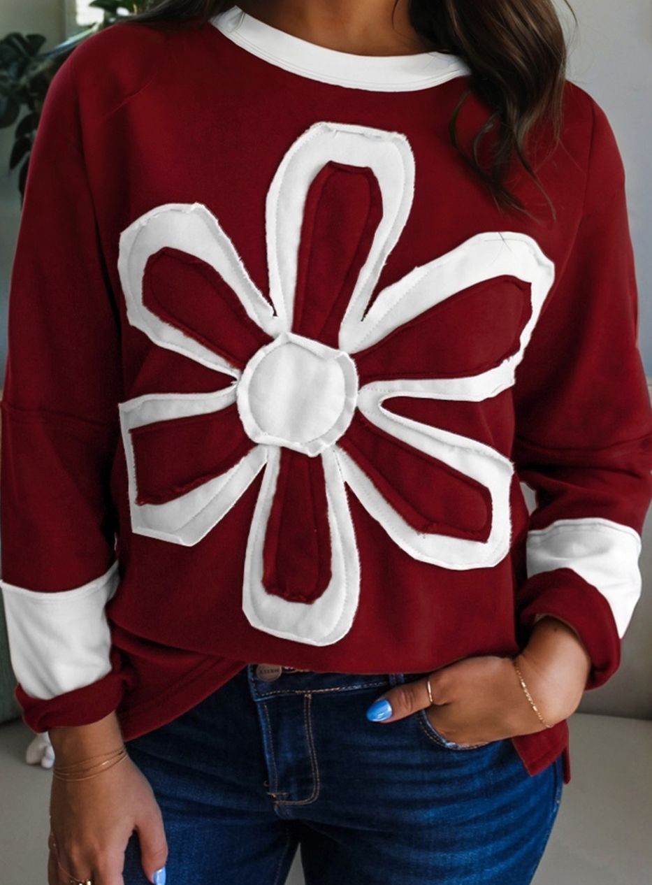 Cheerful Daisy Flower Patched l/s top