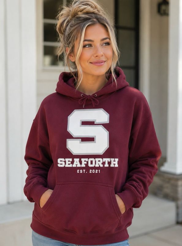 Seaforth Hawks S Logo Hooded  Sweatshirt/maroon