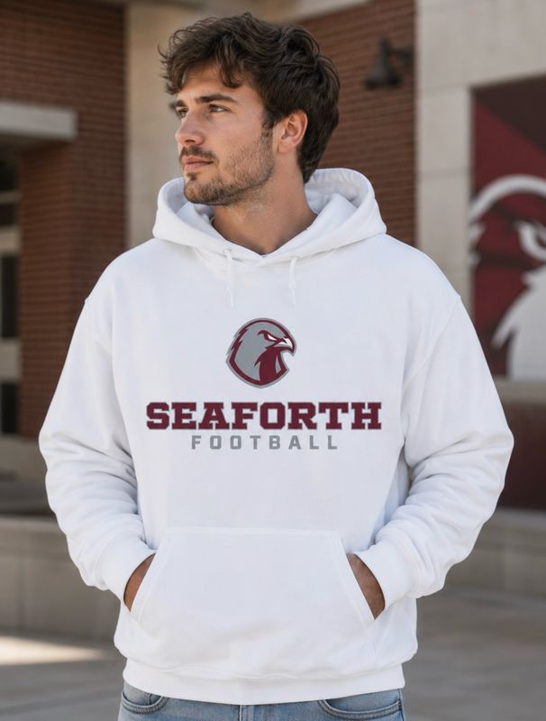 Seaforth Football hooded sweatshirt/white