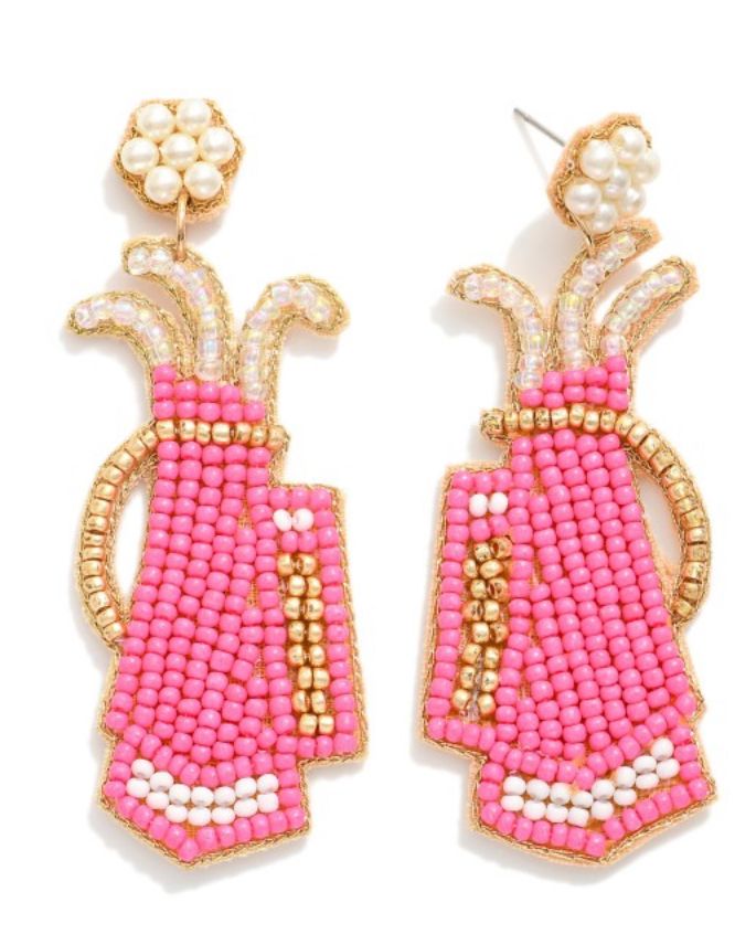 Golf Beaded Earrings