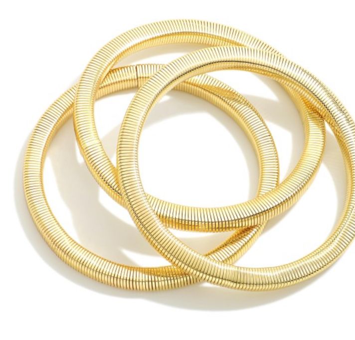 Omega Chain Stretch Bracelets/set of 3
