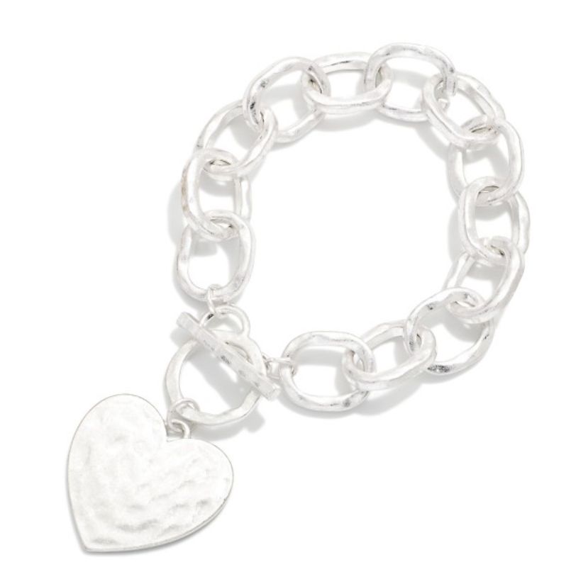 Heart Charm &amp; toggle bracelet