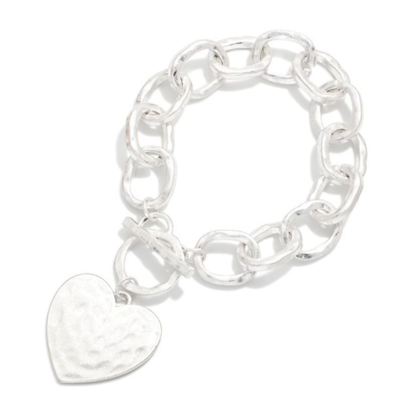 Heart Charm &amp; toggle bracelet