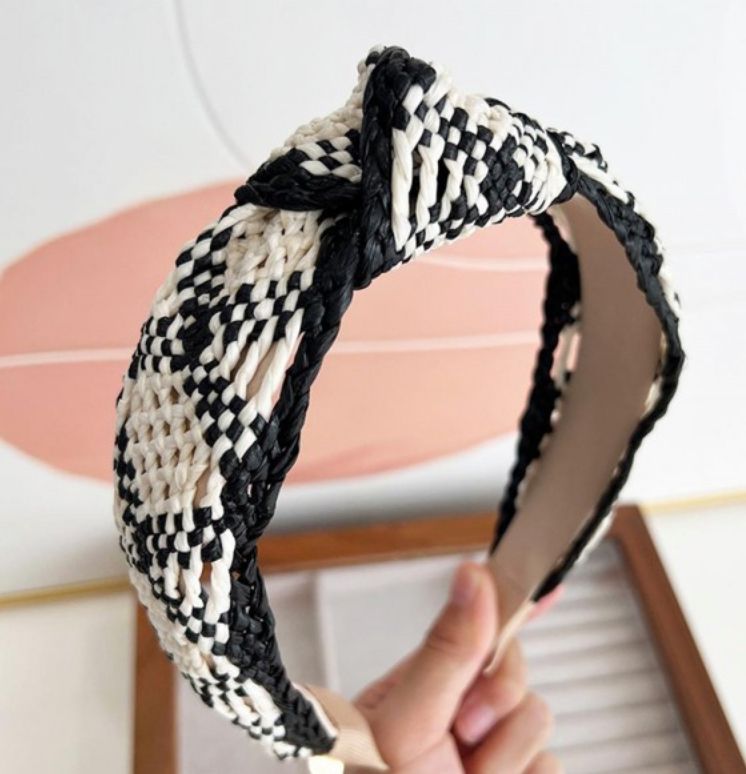 Raffia two tone headband