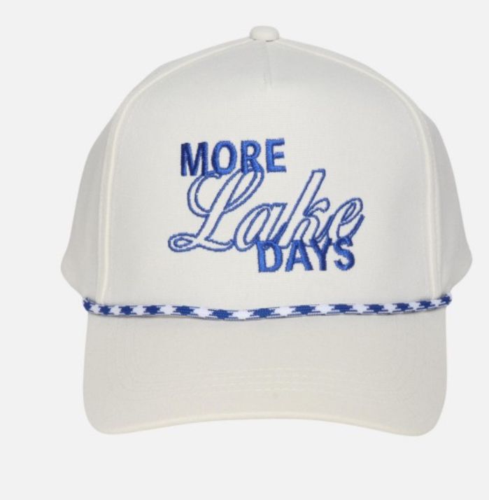 More Lake Days Baseball cap w/rope band