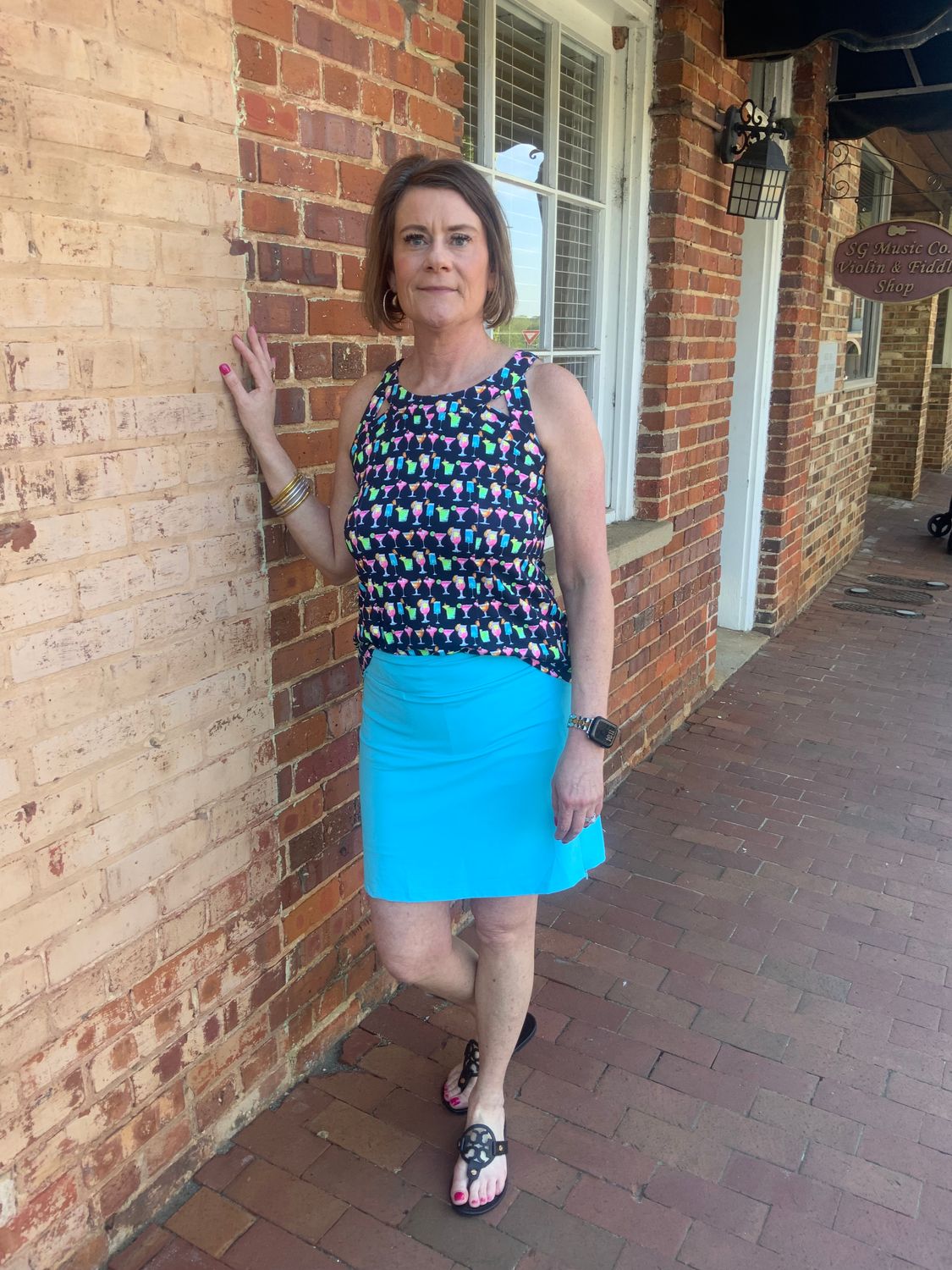 Lulu-B Solid Zip skort