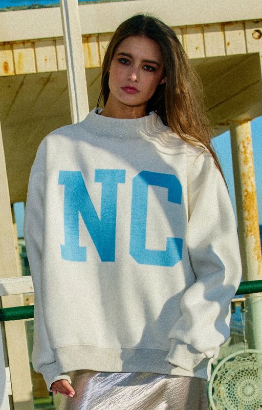 NC Mock Neck Reversible Sweatshirt