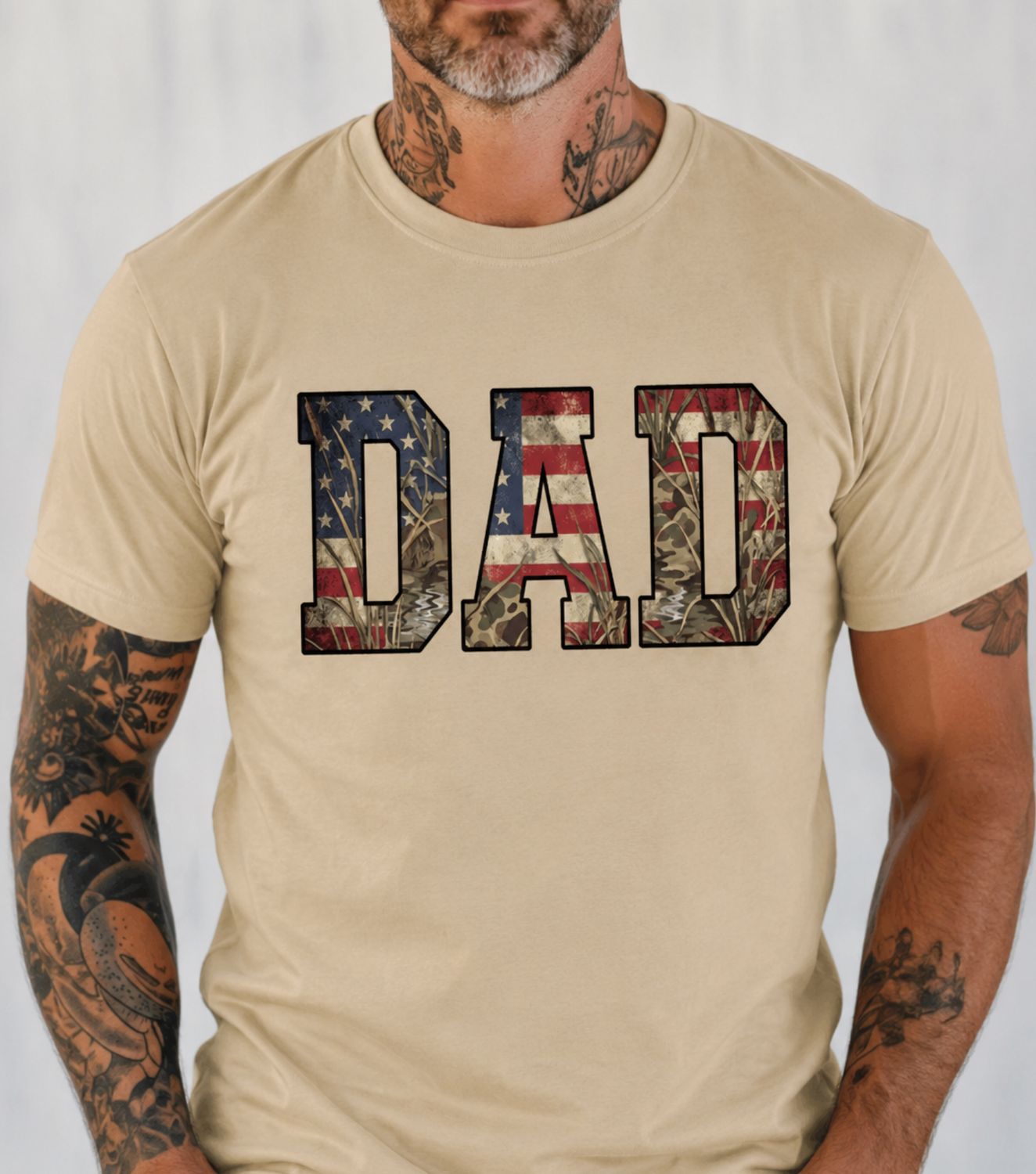Patriotic Hunting Dad short sleeve tee