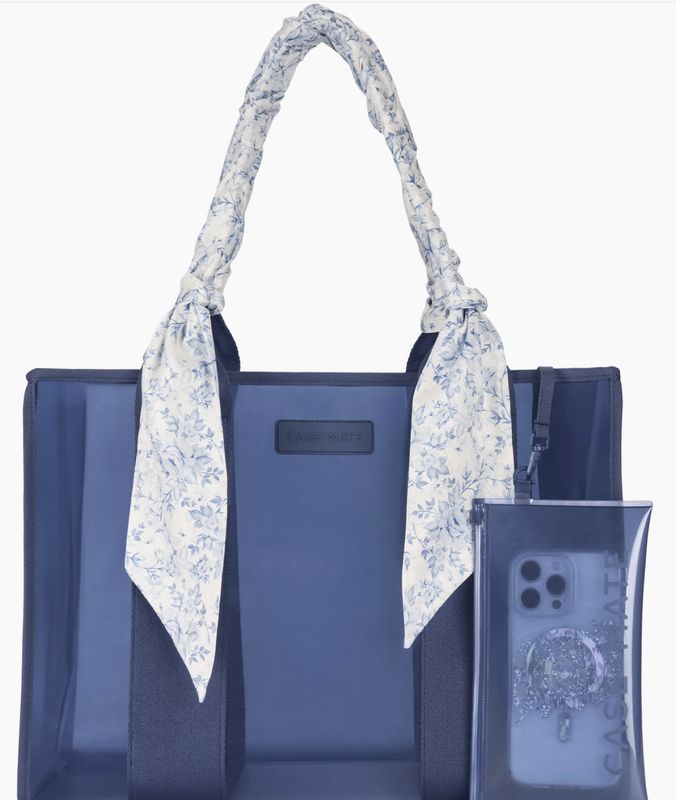 Case-mate Something navy twilly jelly tote bag