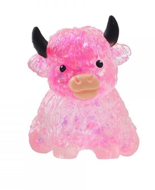 Glitter Cow Squishy Toy