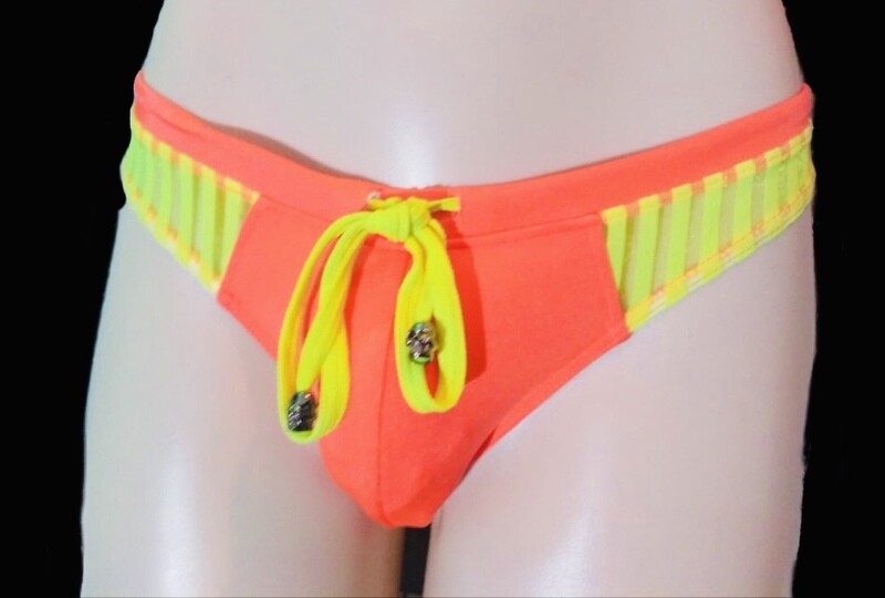 Men’s Swimwear | G- String | Orange &amp; Yellow