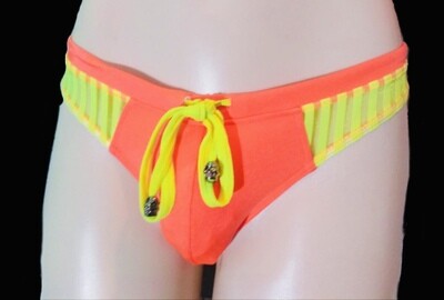 Men’s Swimwear | G- String | Orange &amp; Yellow