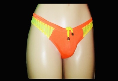 Men’s Swimwear | G- String | Orange &amp; Yellow