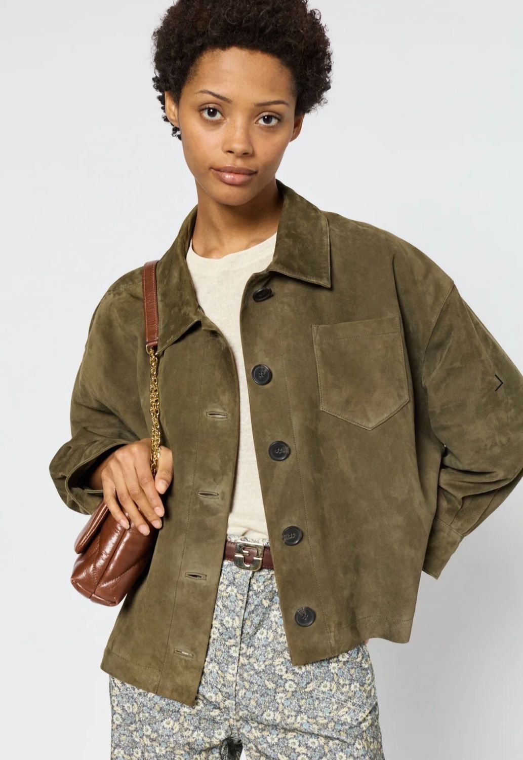 SURCHEMISE EN CUIR VELOURS GERARD DAREL