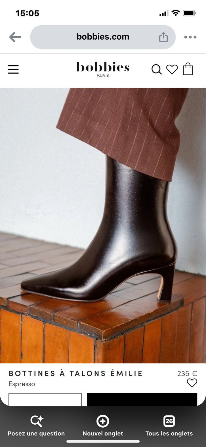 BOTTINES EMILIE BOBBIES 