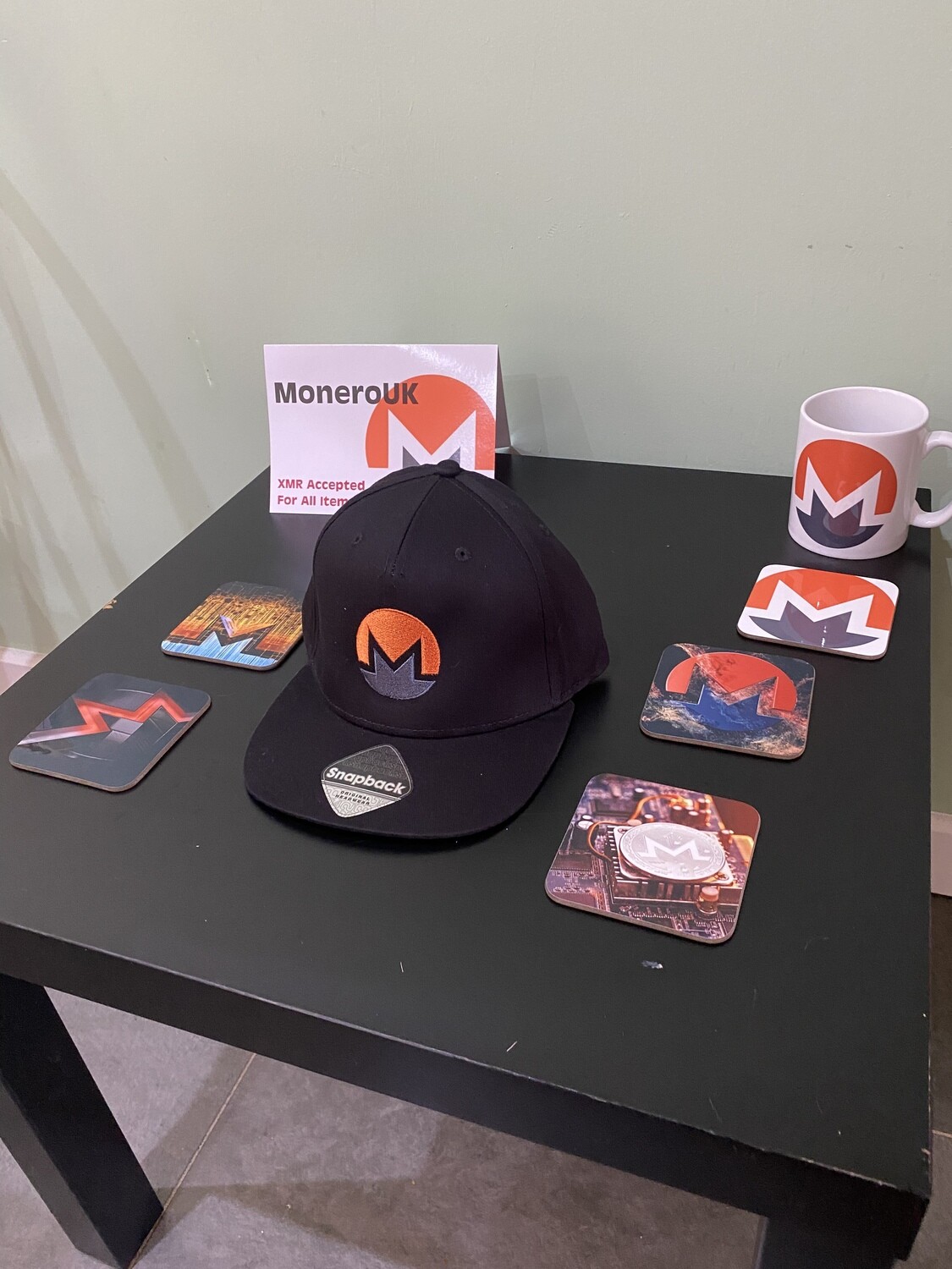 Monero SnapBack Hat, Black/Black