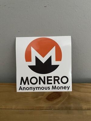 Monero Anonymous Money Sticker x10