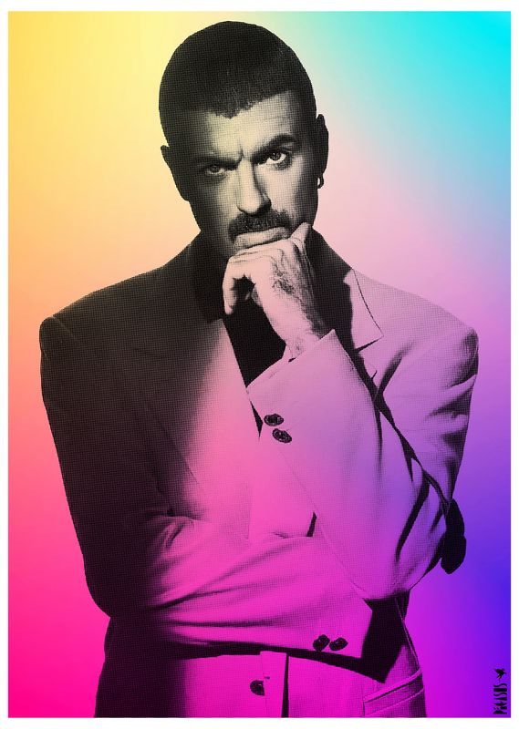 George Michael Last Christmas A2 Giclée Print