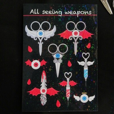 All-seeing weapons stickers