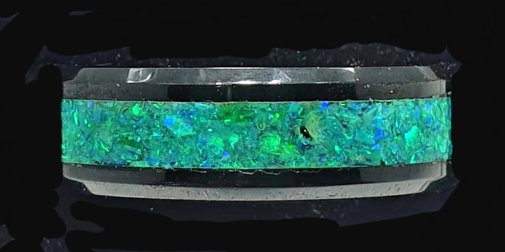 Bello Opal on Hypoallergenic Ceramic Ring