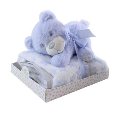 Blanket Bear Blue Gift Box