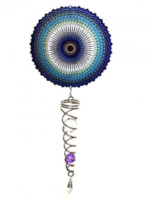 Spinner with Crystals Abstract Purple/Blue