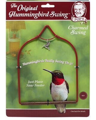Hummingbird Swing Charm Red