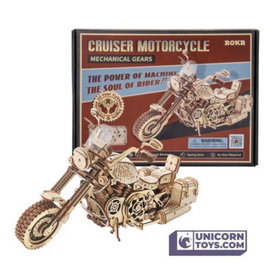 DIY Wooden Mechanical Gears Cruiser Motorcycle