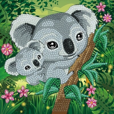 Crystal Art Card Kit Koala Hugs