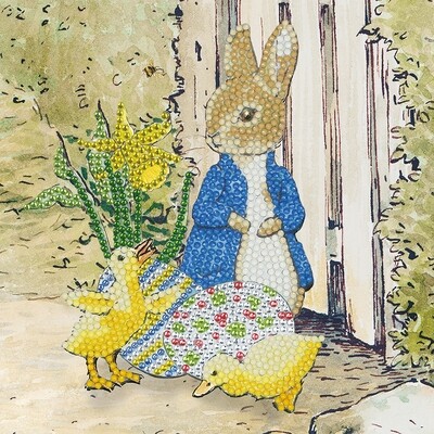 Crystal Art Card Kit Peter Rabbit & Chicks