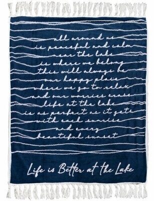 Blanket 50x60 Life Is Better at the Lake