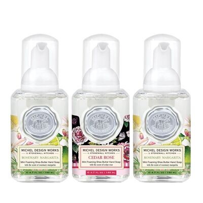 Mini Foaming Soap Set Rosemary Margarita x2/Cedar Rose