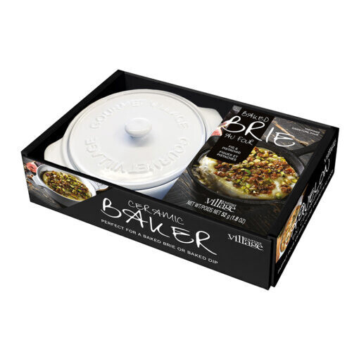 Brie Baker White Kit with Fig Pistachio Topping