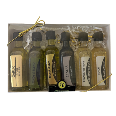 6 X 60ml olive oil/balsamic gift pack