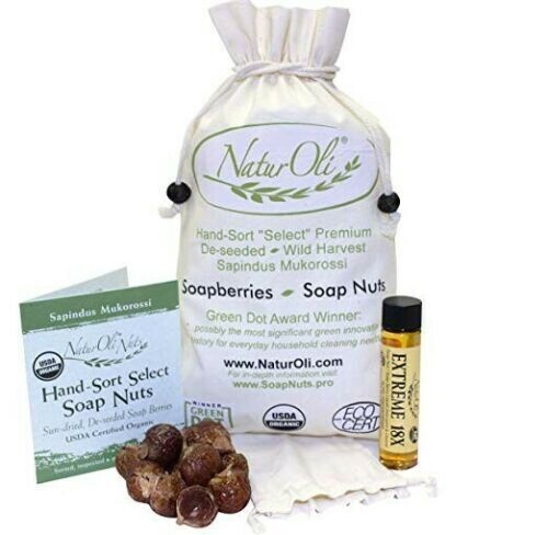 Soap Nuts / Soap Berries, Hand-sort "Select" Seedless - 1lb (16oz) + 18X Liquid FREE BONUS!