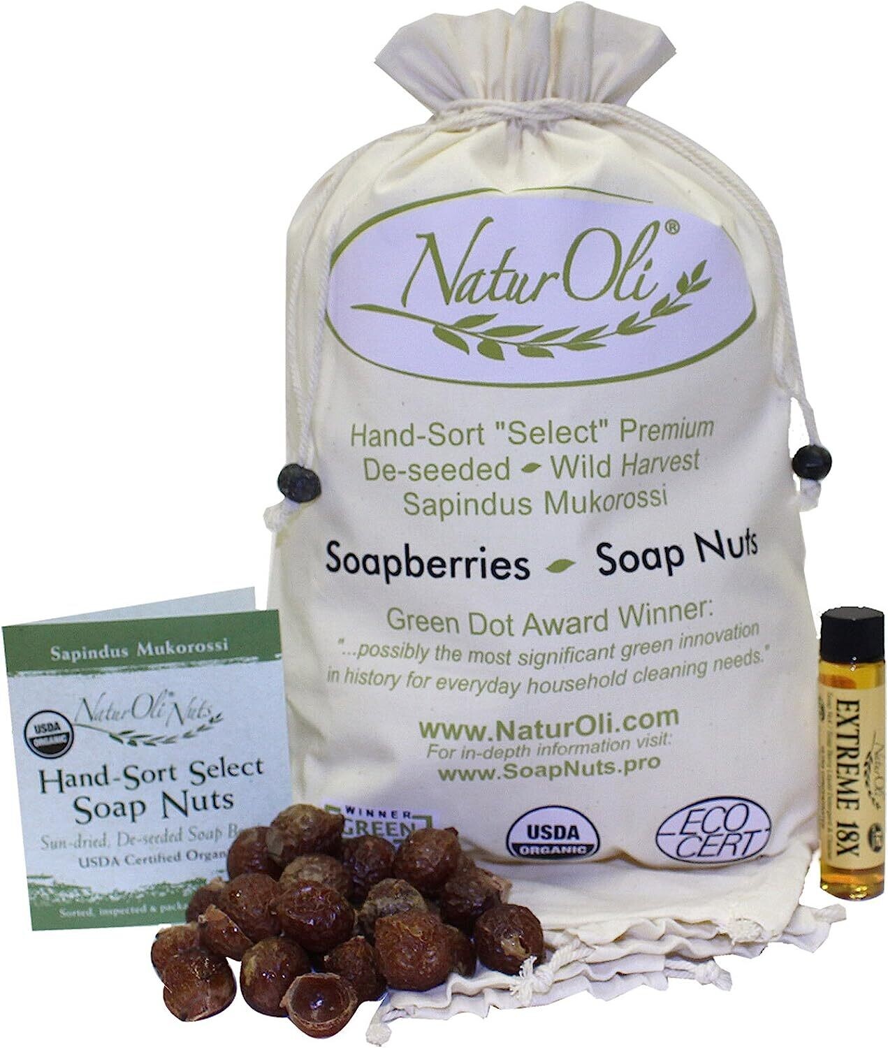 Soap Nuts / Soap Berries, Hand-sort "Select" Seedless - 3lb (48oz) + 18X Liquid FREE BONUS!