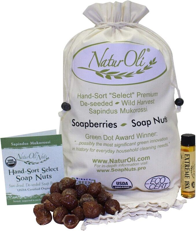 Soap Nuts / Soap Berries, Hand-sort "Select" Seedless - 3lb (48oz) + 18X Liquid FREE BONUS!