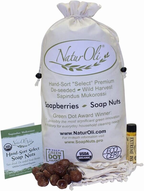 Soap Nuts / Soap Berries, Hand-sort "Select" Seedless - 4lb (64oz) + 18X Liquid FREE BONUS!