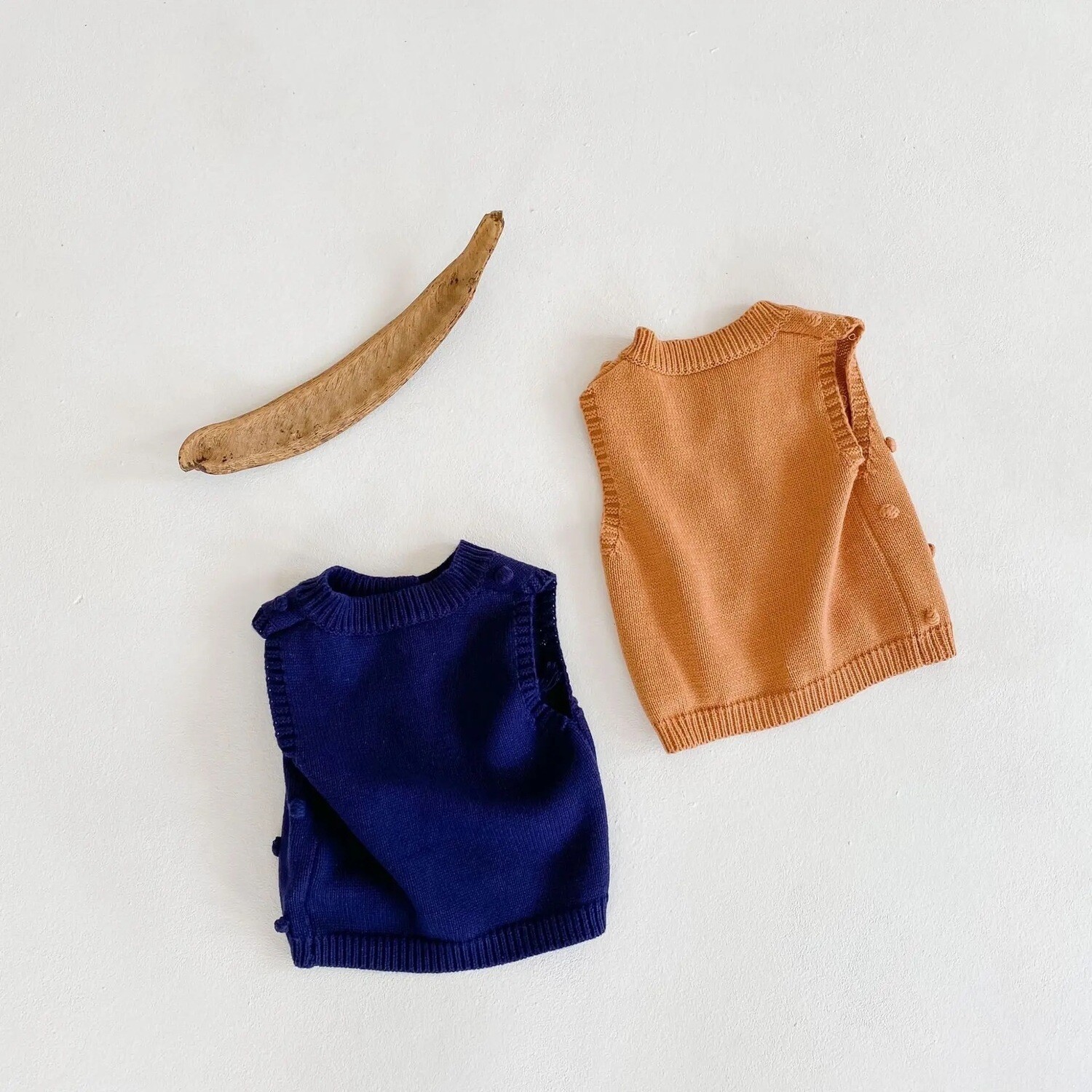 Chaleco Pom Pom - Azul