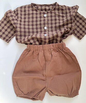 Camisa cuadros + Short CAFE