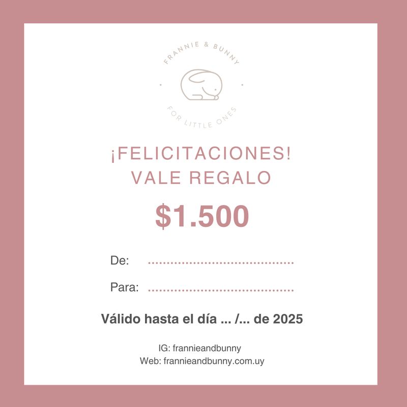 Vale Regalo Frannie &amp; Bunny 🐰 001