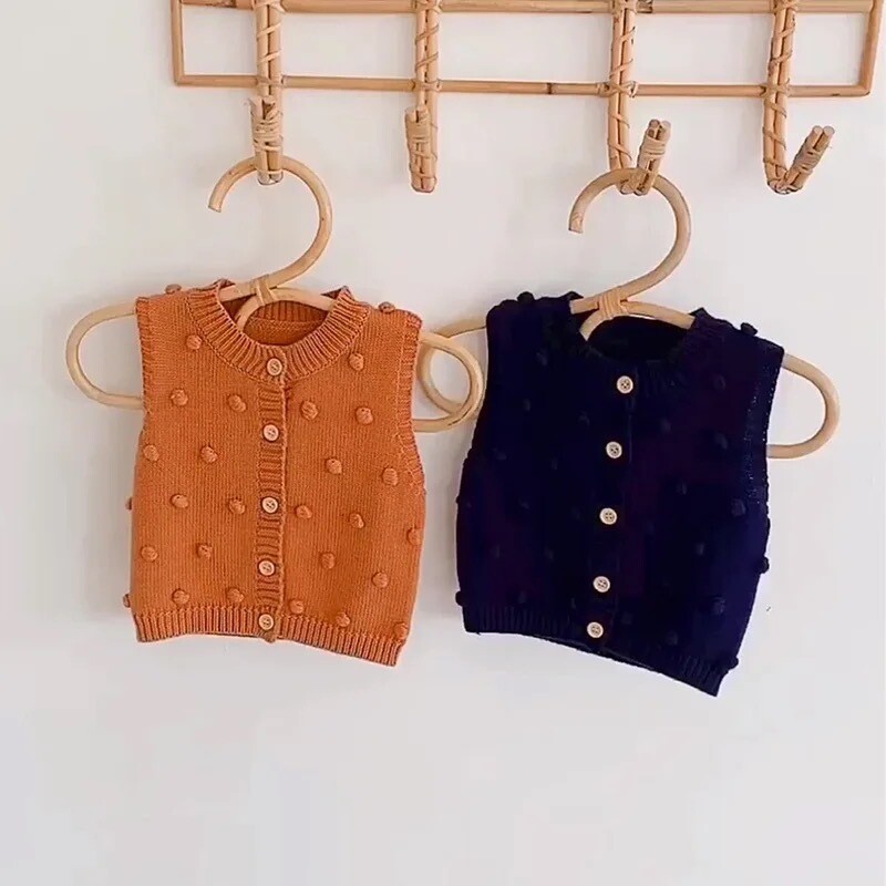 Chaleco Pom Pom - Ladrillo