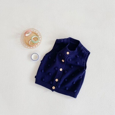 Chaleco Pom Pom - Azul