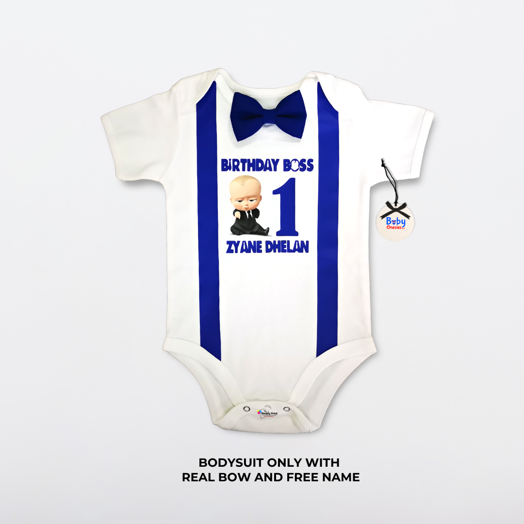 Boss Baby Birthday Outfit with Free Name & Shorts