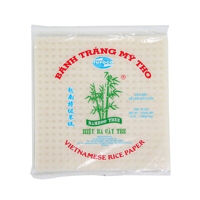 Bamboo Tree Square Vietnamese Rice Paper 22cm 340g