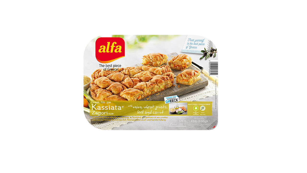 "Kassiata" al estilo Zagori con cebolla, avena, puerro, zanahoria