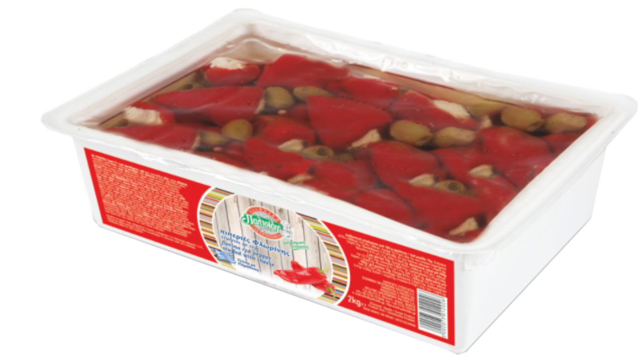 Pimientos Rojos Rellenos de Queso Mixto 1,7kg.