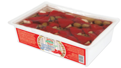 Pimientos Rojos Rellenos de Queso Mixto 1,7kg.