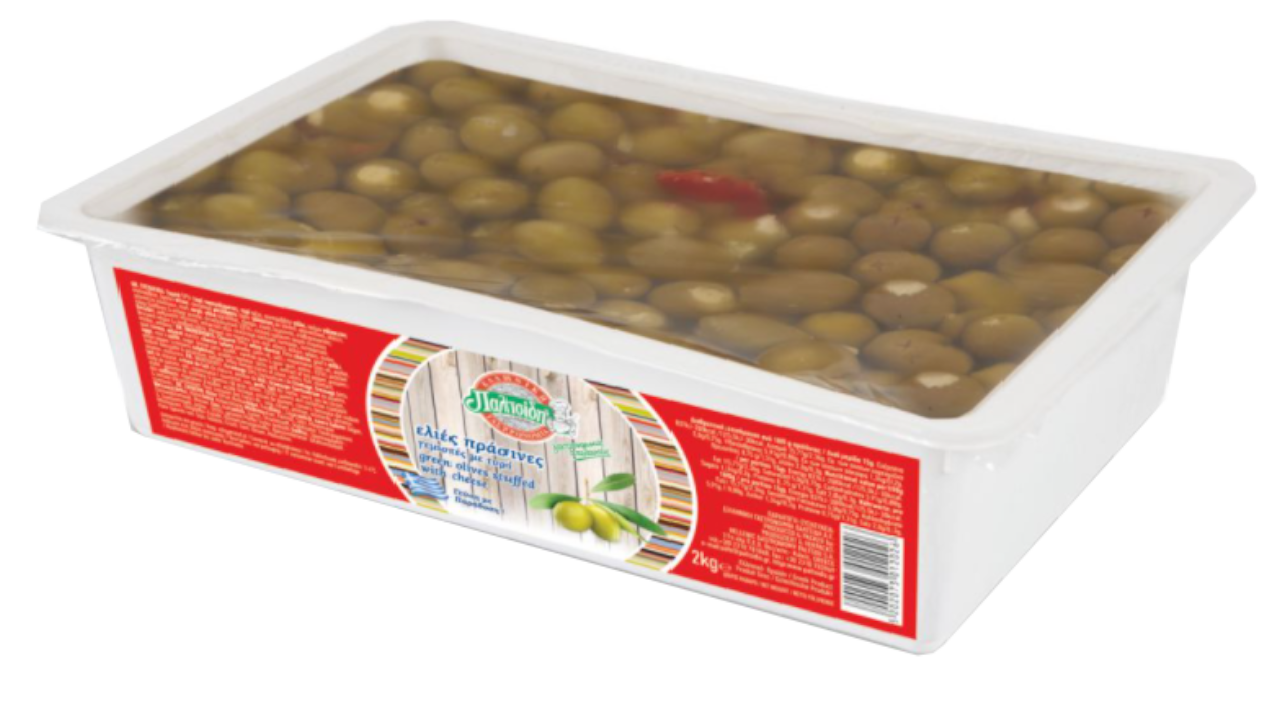 Aceitunas Verdes Rellenas de Queso Mixto 1,7kg.
