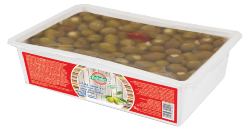 Aceitunas Verdes Rellenas de Queso Mixto 1,7kg.